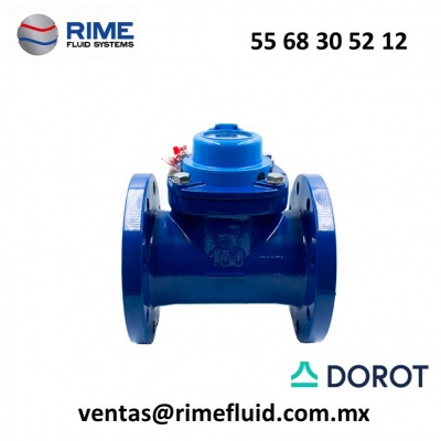 WOLTMAN -Medidor de flujo para agua tipo turbina Woltman Mca. Dorot  Bridado